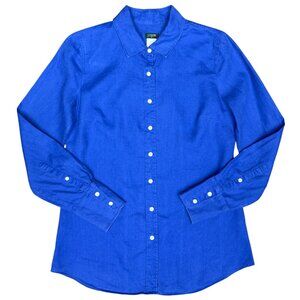 EUC Women's J.‎ CREW Pure Linen The Perfect Button Up | Size XS
